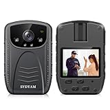 SYDAYM 2K Police Body Camera, 13Hrs Battery, H.265 Encoding, Body Cameras with Audio and Video Recording, Body...
