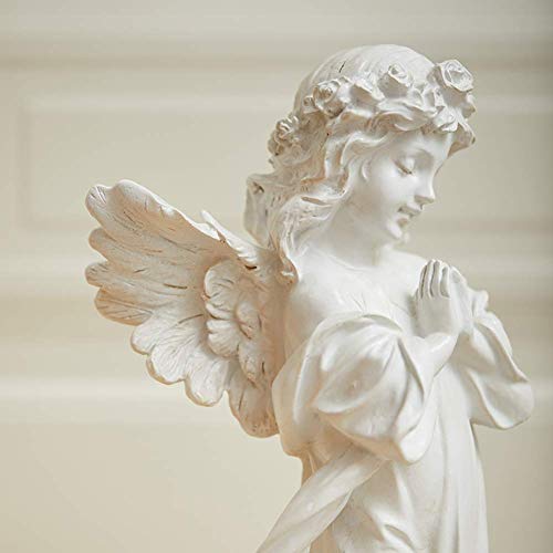 Figurine d'ange en prière pour déco église et maison blanche - 6