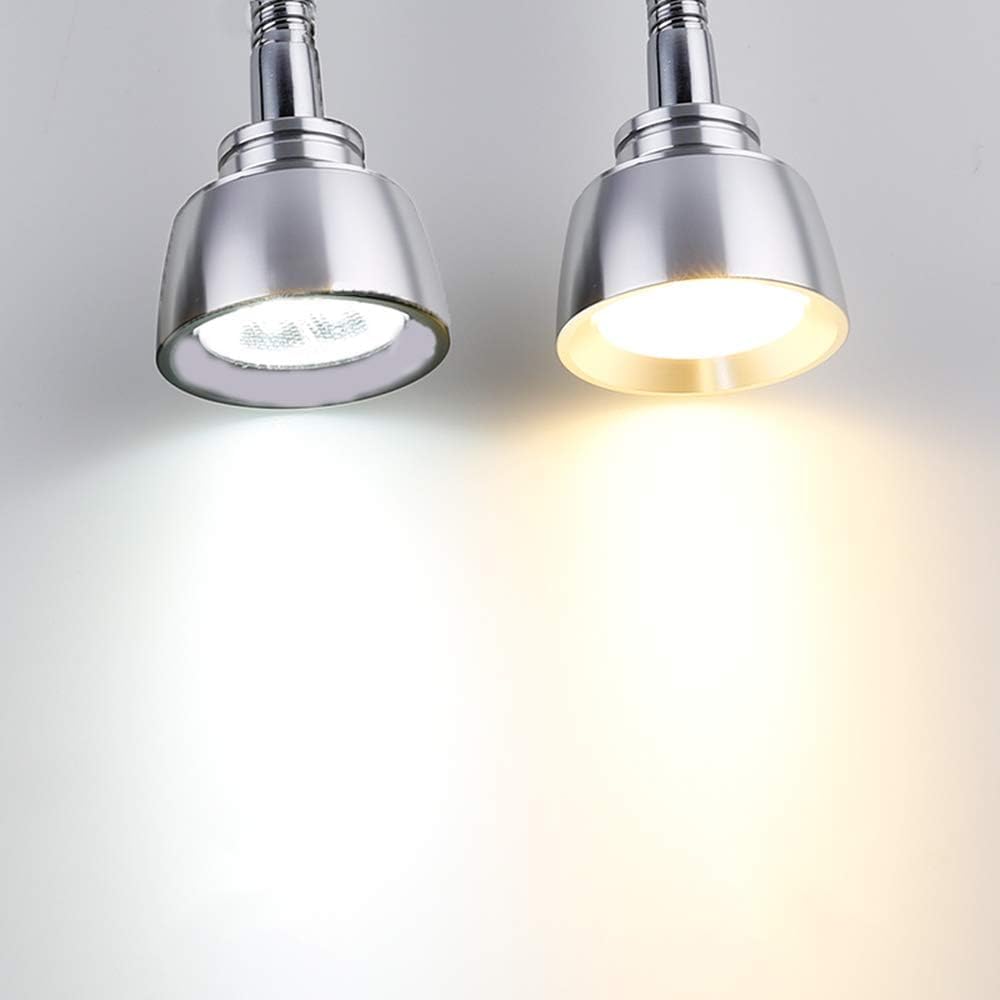 Elastyczne Lampy ścienne Do Czytania, Aluminiowa Lampa ścienna Led O Mocy 3 W Z Włącznikiem Lampa Nocna Nowoczesne światło Na Gęsiej Szyi Lampka Nocna Oświetlenie K, Coolwhite