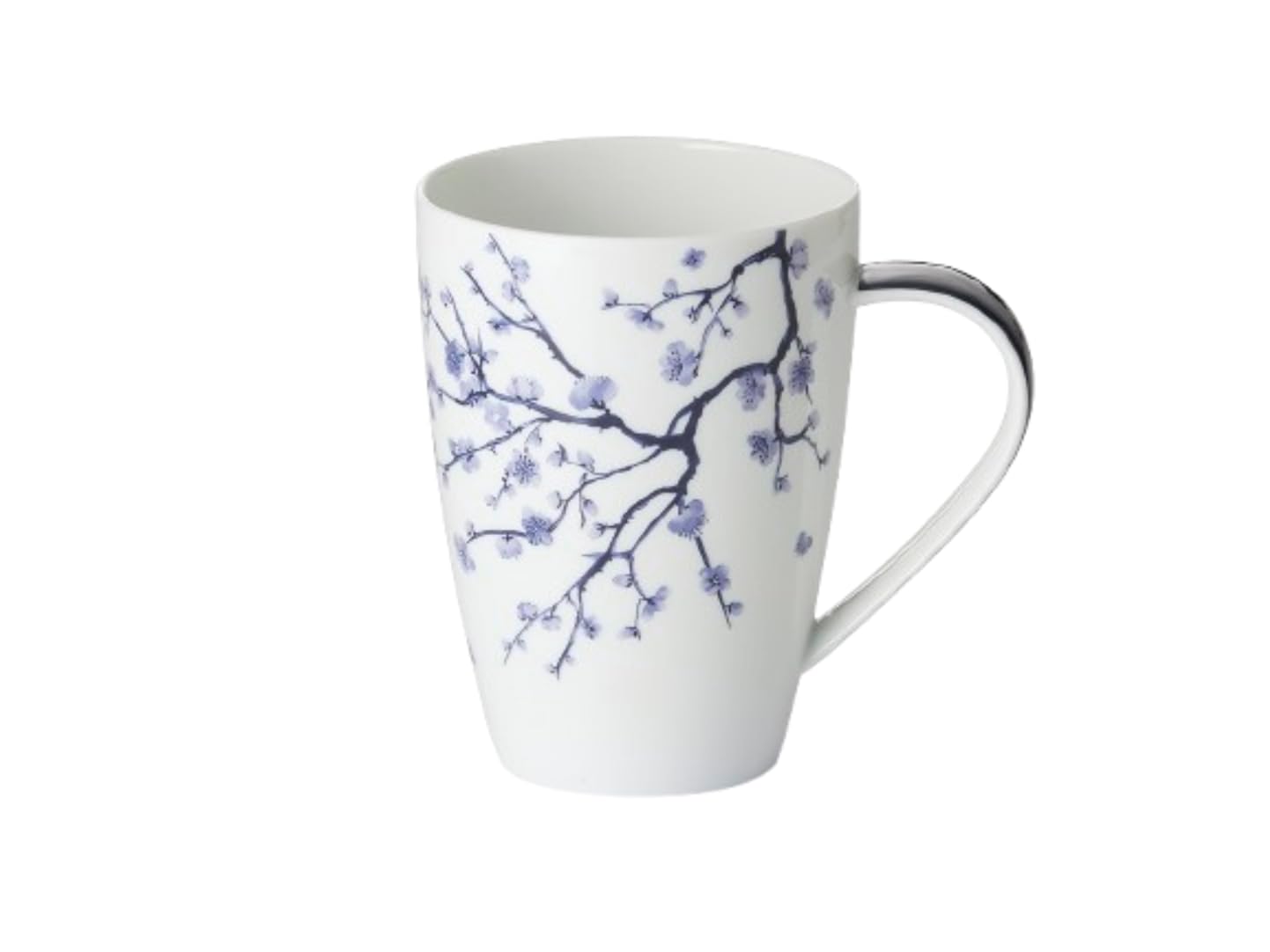 Teemando® Tea-for-one Set "Yama" aus Porzellan, 4-teilig, Kanne 0,4 l, Tasse 0,2 l, Kirschblüten-Motiv, + 2 X Becher "Yama" Porzellan 0,5 l H 13,4 cm, Ø 9,3 cm von Cha Cult