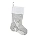 Comfy Hour 20" Winter Christmas Reindeer Wearing Bowtie Stocking