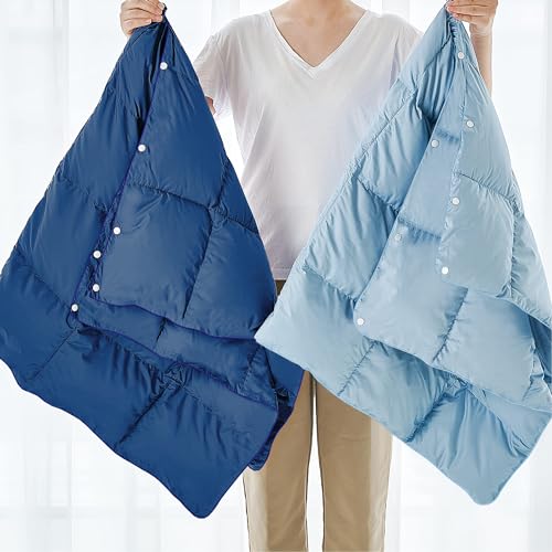 Down-Camping-BlanketPuffy-Down-Blanket-Packable-Lightweight-Down-Throw-Quilt-Water-Resistant-Outdoor-Travel-Blanket-for-CampingHikingStadiumPicnicCar-35x59Blue