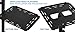 Mount-It! Mobile Projector and Laptop Stand (2 Shelves), Rolling Cart with Ventilated Tray, Heavy Duty, Height Adjustable Laptop and Projector Presentation Trolley, Black