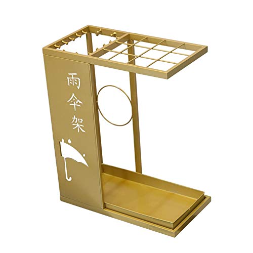 Paragüero Creativo Cuadrado, Diseño Separado, con Ganchos y Bandeja de Agua Extraíble, Gran Capacidad, Paragüero Entrada es Adecuado para Centros Comerciales, Oficinas y Escuelas, 44x55x24cm Cover