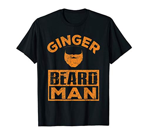 Ginger Beard Man T Shirt Bearded Men Gift Funny Quote Orange T-Shirt