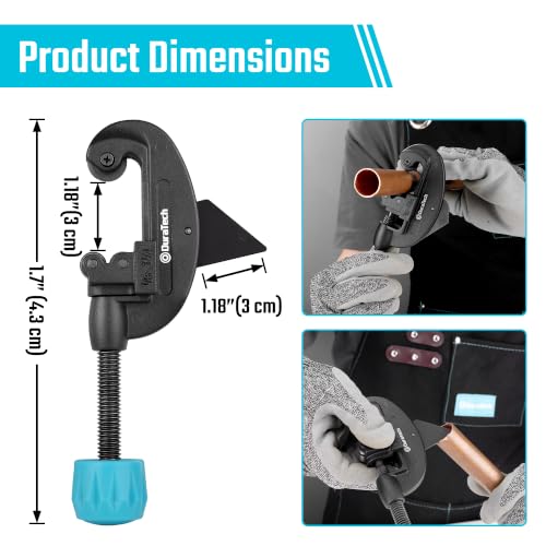 Image of DURATECH Tubing Cutter, Cuts from 1 /8 inch to 1-1 /4 inch Outer Diameter
