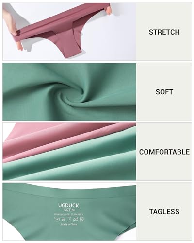 Cheeky Underwear for Women Seamless Underwear No Show Panties for Women Bikini Soft Stretch Briefs 6 Pack4