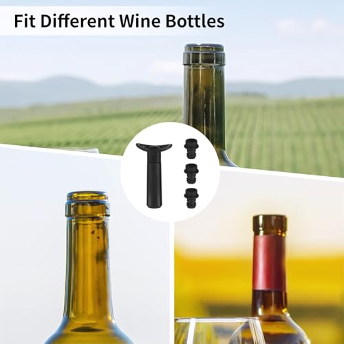 Bombas de vacío para vino y 30 tapones para mantener la frescura en fiestas y cenas 5