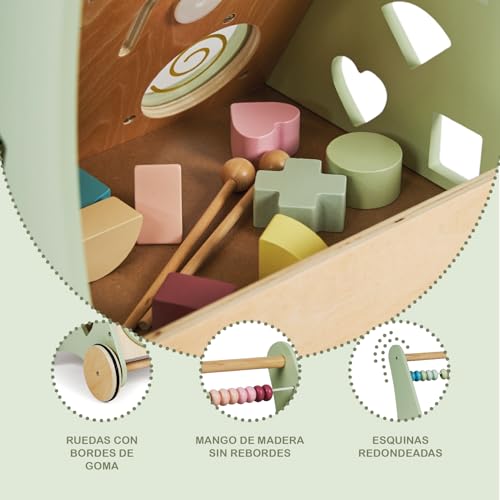 Variante de BUDDY BABY andador bebe madera Montessori con panel