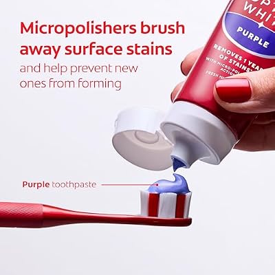 Colgate Optic White Purple Teeth Whitening Toothpaste, 3 Pack, Anticavity Toothpaste with Fluoride, Fresh Mint Flavor, 3.8 OZ