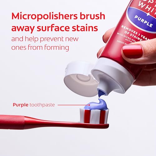 Colgate Optic White Purple Toothpaste with Fluoride, 3 Pack, 3.8 oz - image 4