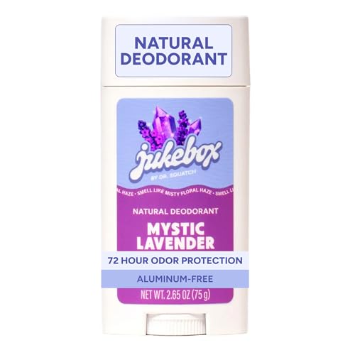 Jukebox Natural Womenâ€™s Deodorant â€“ Aluminum Free, 72 Hour Odor Protection â€“ Made with Arrowroot, Charcoal & Postbiotics â€“ Mystic Lavender, 2.65 oz