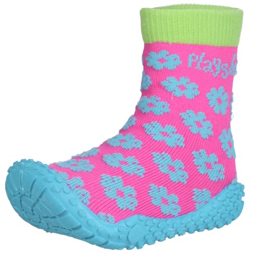 Girls Flower Collection Rubber Aqua Swim/Beach Shoes (4.5 M US Toddler)