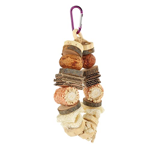 LEDMOMO 木製の吊り紐 鳥の ウサギを噛む 子犬のおもちゃ 犬小型犬 ウサギの歯を噛む 子犬の モルモットの 動物のおもちゃ ねずみ 豚 籐、木