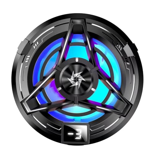 Image of Phone Cooler with AI Cooling Mode, RGB Lighting, Real-Time Temperature and Power Display, Strong Magnet and Clip Mount, Ultra-Quiet Fan (SL17)