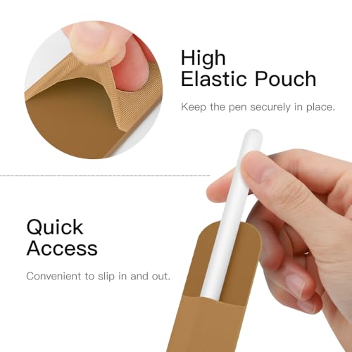 Image of MoKo Adhesive Pencil Case Holder Sticker for Apple Pencil, Mocha Mousse