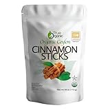 True Organic Ceylon Cinnamon Sticks, 04 Ounces, USDA Organic & Kosher Certified, Non-GMO, Ceylon Cinnamon Stick, Pure Ceylon Quality.