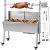 VEVOR 50W Stainless Steel Rotisserie Grill Roaster with Back Cover Guard,46 Inch BBQ Small Pig Lamb Rotisserie Roaster, Max Capacity 90 Lbs Rotisserie Roaster Grill for Camping Outdoor