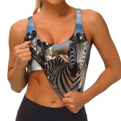 Gilet de sport femme HYTTER zèbres noir et blanc pour fitness taille L - 2