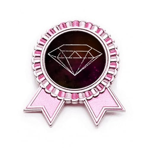 Broche rouge fantaisie métal Crystal Universe broche rose médaille gagnant M
