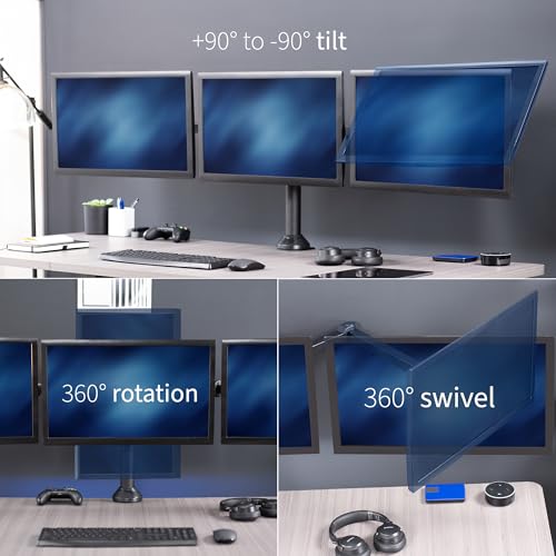 VIVO VIVO トリプルモニター 23~32インチ LED LCD クランプオンデスクマウント STAND-V103 の商品画像 3