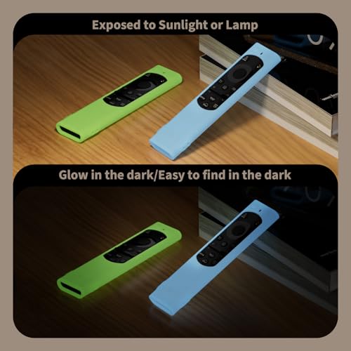 Image of OBOE Silicone TV Remote Cover for Samsung Remote BN59-01311, Glow in Dark Blue