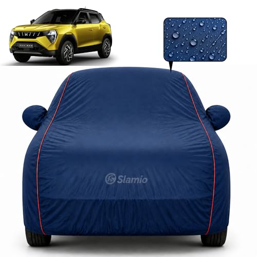 Image of Premium 100% Waterproof Car Cover for Mahindra Xuv 3XO 2024-2026 | All-Weather, UV & Dust Protection | Heavy-Duty 3-Layer Fabric | Custom Fit with Mirror & Antenna Pockets | Navy Blue
