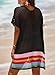Dokotoo Women's Swimwear Women Beach Fashion Resort Wear Coverups Short Sleeve Cover-ups Cruise Outfits Summer Sundress Pool Crochet Bathing Suits Striped Summer Dresses for Women 2025,Black X-Large