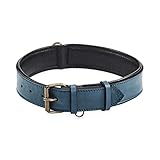 Real Leather Dog Collar Padded Soft Interiors with Premium Vintage Look Handcrafted Heavy Duty with