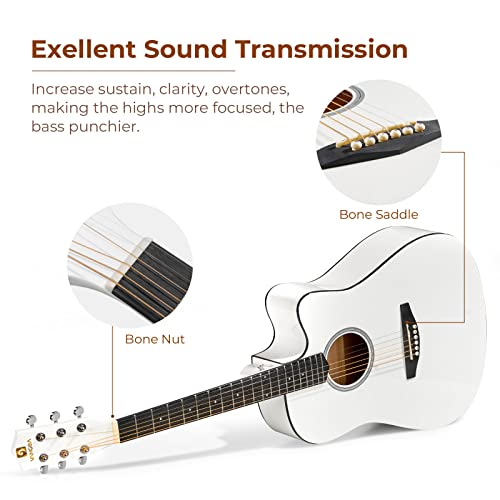 Vangoa Guitare Acoustique 4/4 Guitare Folk Country Pan coupé 41 Pouces pour Adulte Débutants Intermédiaire avec Guitare… - Les Beatles, Paul McCartney, John Lennon, RIngo Starr, George Harrison Vangoa Guitare Acoustique 4/4 Guitare Folk Country Pan coupé 41 Pouces pour Adulte Débutants Intermédiaire avec Guitare… – Image 5
