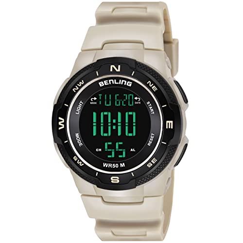 Benling Men’s Sports Digital Watch, Outdoor Water Resistance Wrist Watch Multifunction Large Face Watch for Men