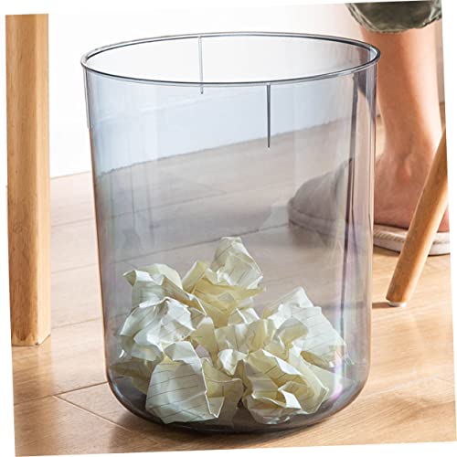Caneca de basura rectangular de plástico con tapa miniatura 4