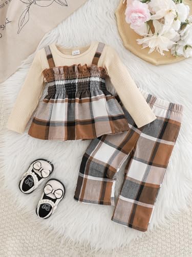 Baby Toddler Girl Clothes Long Sleeve Shirt Tops Wide Leg Pants Little Girl Kids Clothes 2 Piece Fall Outfits2