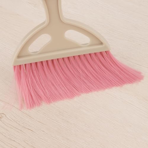Brosay Mini-Kehrschaufel und Bürsten-Set, tragbar, kleiner Besen mit Kehrschaufel, handlicher Schneebesen und Kehrschaufel für Zuhause, Küche, Tisch, Büro, Auto, 1 Stück (Rosa) – Bild 4