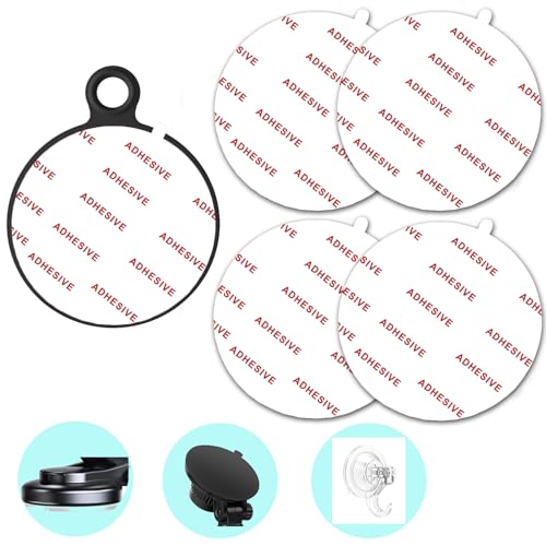4 Pack 2.76(70mm) [EASY TO PEEL OFF] Very High Bond Sticky Adhesive Replacement,Circle Double Sided Pads Gule for Dashboard / Windshield Suction Cup Car Phone Holder Cellphone Cradle Mounts (White)