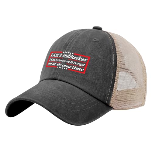 Funny Sarcastic Sayings Gifts Hat Mens Novelty Hats I Am A Multitasker I Can Listen Ignore & Forget