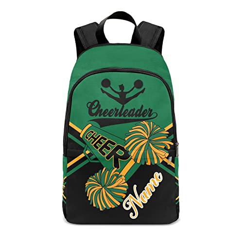 zaaprintblanket Personalized Cheerleader Cheer Black Green Backpack Casual Daypack Bag for Man Woman2