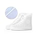 HaloVa Waterproof Shoes Cover, Rain Snow Boots Covers, Women Men Reusable Slip-resistant Overshoes for Cycling, Outdoor, Camping, Fishing, Garden, Transparent White