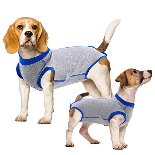 Dog Recovery Suit, Surgical Pet After Surgery Wear Shirts, Professional Pet Recovery Shirt for Male Female Dog, Anti-Licking for Post Surgery, Alternative Abdominal Wound Protector Anti Anxiety