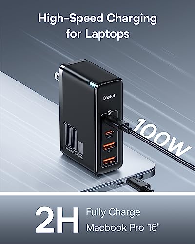 Baseus CCGAN100US Usb C Charger, Baseus 100W 4-Port Gan Ii Wall Charger thumb #1