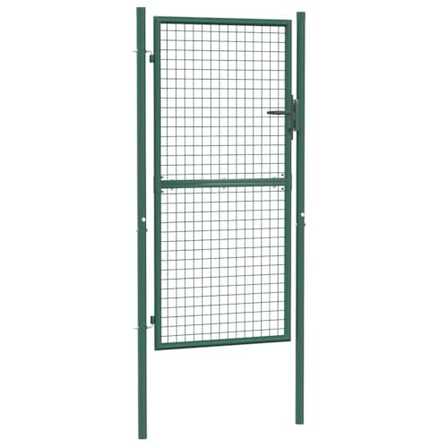 vidaXL Zauntor Stahl 100x175 cm Grün
