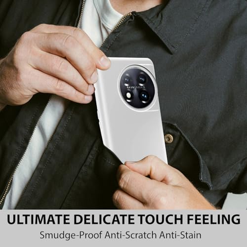 Image of LIRAMARK Liquid Silicone Soft Back Cover Case for OnePlus 11 5G / 1+11 5G (White)