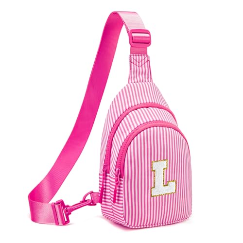 Gifts for 8 9 10 11 12 Year Old Girls Sling Bag Crossbody Bags Fanny Pack for Teen Girls Personalized Gifts for Women Rose Red L