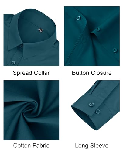 Image of J.VER Button Down Shirts for Women Stretch Collared Cotton Long Sleeve Dress Shirt Business Casual Blouse for Work