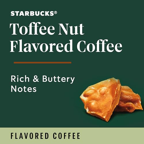 Image of Starbucks K-Cup Coffee Pods, Flavored Hot or Iced Coffee, Toffeenut, 10 Keurig Pods
