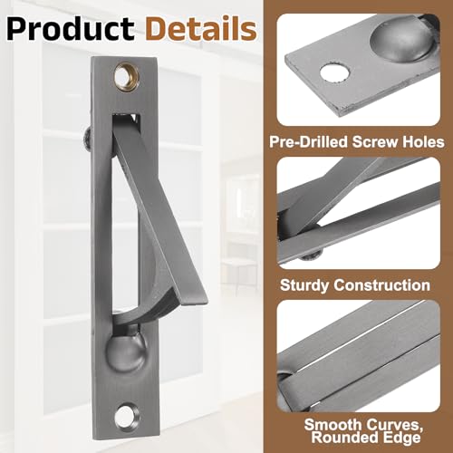 Poignée de porte de poche lot de 2 en inox robuste pour ouverture fluide d'armoire