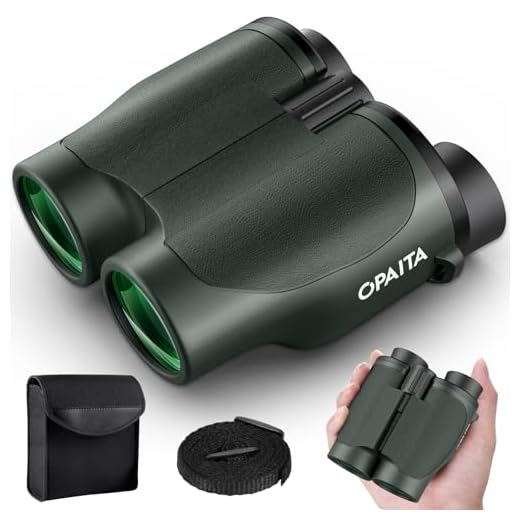 20x32 Compact Binoculars for Bird Watching - OPAITA High Powered Small Binoculars for Adults Kids with Low Light Vision for Hunting Cruise Trip Travel Concert Hiking Green