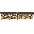 Woodhaven 16 Foot Brown - Made in the USA - 1 Cord Outdoor Firewood Storage - Large Outdoor Log Rack With Seasoning Cover - Metal Firewood Rack - Heavy Duty (Cover)