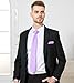 PenSee Men's Lavender Tie Set Solid Pure Color 3.15