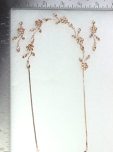 Image of Faship Gorgeous Rhinestone Crystal Floral Necklace Earrings Set
